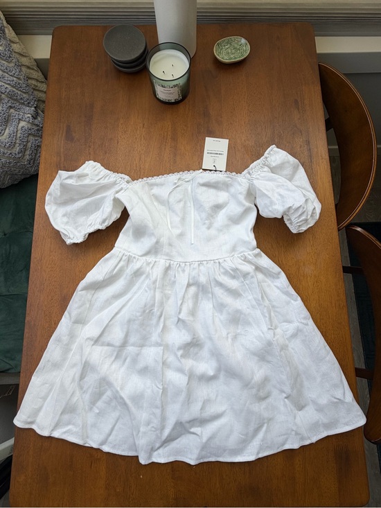 Reformation Dresses & Skirts - NWT: Reformation Malvina Linen Puff-Sleeve Mini Dress - women’s: Small P